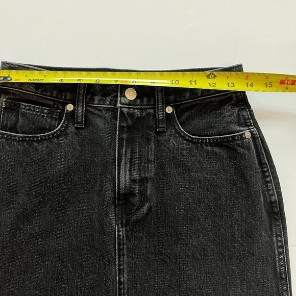 Madewell Black Jean Mini Skirt Size 25 - Picture 3 of 7